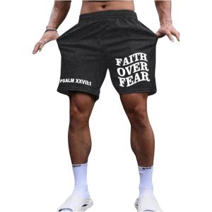 imageSOLY HUX Mens Graphic Shorts High Waist Elastic Casual Workout Athletic Gym Summer y2k ShortsDark Grey