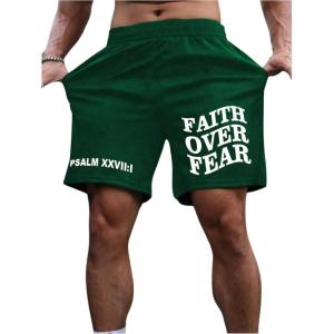 imageSOLY HUX Mens Graphic Shorts High Waist Elastic Casual Workout Athletic Gym Summer y2k ShortsGreen