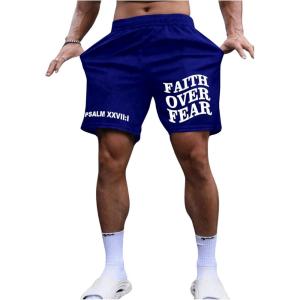 imageSOLY HUX Mens Graphic Shorts High Waist Elastic Casual Workout Athletic Gym Summer y2k ShortsRoyal Blue Letter