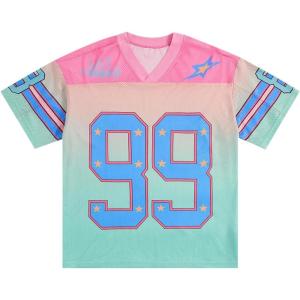 imageSOLY HUX Mens Jersey Y2k Baggy Shirts Graphic Tees Oversized V Neck Tshirts Summer TopsSweet Candy