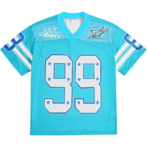 imageSOLY HUX Mens Jersey Y2k Baggy Shirts Graphic Tees Oversized V Neck Tshirts Summer TopsTrendy Blue