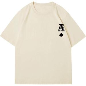 imageSOLY HUX Mens T Shirts Letter Graphic Tees Crew Neck Short Sleeve Summer TopsBeige Letter