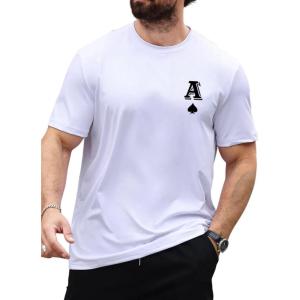 imageSOLY HUX Mens T Shirts Letter Graphic Tees Crew Neck Short Sleeve Summer TopsWhite Letter Print