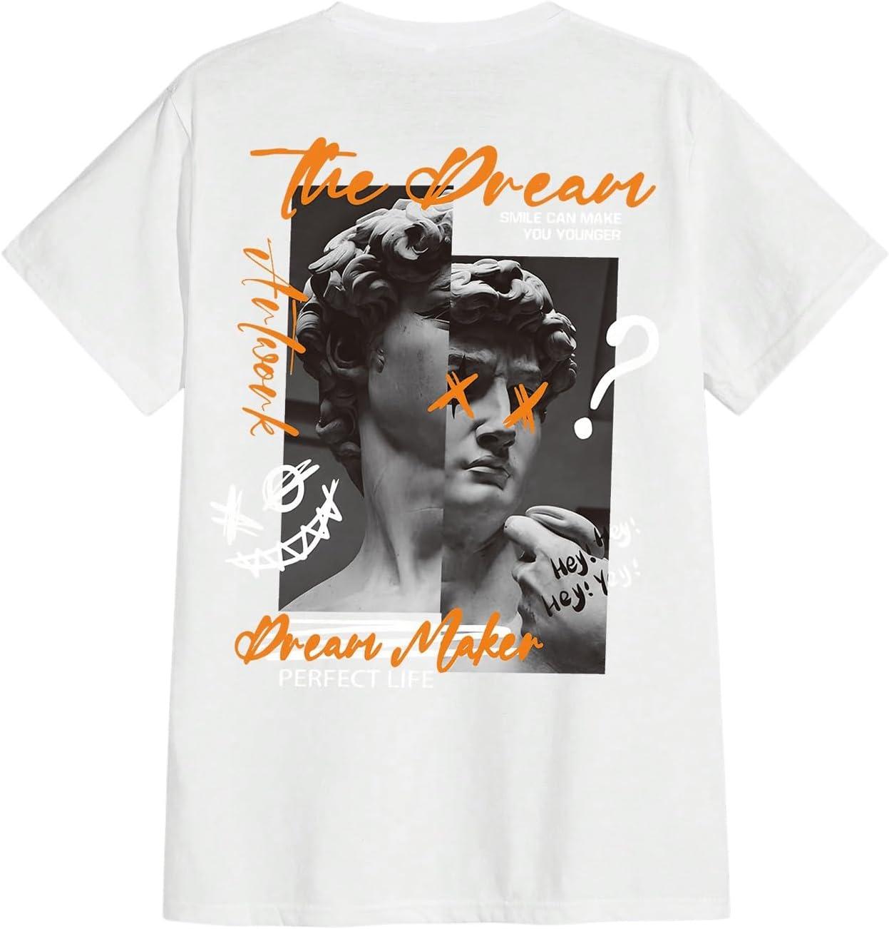 imageSOLY HUX 3Pack Oversized T Shirts for Men Y2K Graphic Tees Vintage Baggy Shirts 90s Streetwear TopsBlack and White and Brown