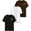imageSOLY HUX 3Pack Oversized T Shirts for Men Y2K Graphic Tees Vintage Baggy Shirts 90s Streetwear TopsBlack and White and Brown