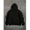 imageSOLY HUX Hoodies for Men Graphic Letter Print Long Sleeve Drawstring Sweatshirt Pullover Tops with PocketBlack Letter