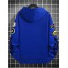 imageSOLY HUX Hoodies for Men Graphic Letter Print Long Sleeve Drawstring Sweatshirt Pullover Tops with PocketBlue Letter