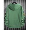 imageSOLY HUX Hoodies for Men Graphic Letter Print Long Sleeve Drawstring Sweatshirt Pullover Tops with PocketMint Green Letter