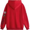 imageSOLY HUX Hoodies for Men Graphic Letter Print Long Sleeve Drawstring Sweatshirt Pullover Tops with PocketRed Letter Print