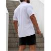 imageSOLY HUX Mens Casual Tracksuit Button Down Shirt and Drawstring Waist Short Sets Summer 2 Piece OutfitsWhite and Black