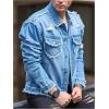imageSOLY HUX Mens Denim Jacket Jean Jacket Men Vintage Trucker Jackets Coats Long Sleeve Casual Denim OuterwearMedium Wash