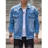 imageSOLY HUX Mens Denim Jacket Jean Jacket Men Vintage Trucker Jackets Coats Long Sleeve Casual Denim OuterwearMedium Wash