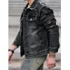 imageSOLY HUX Mens Denim Jacket Jean Jacket Men Vintage Trucker Jackets Coats Long Sleeve Casual Denim OuterwearPure Black