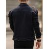 imageSOLY HUX Mens Denim Jacket Jean Jacket Men Vintage Trucker Jackets Coats Long Sleeve Casual Denim OuterwearSolid Black