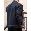 imageSOLY HUX Mens Denim Jacket Jean Jacket Men Vintage Trucker Jackets Coats Long Sleeve Casual Denim OuterwearSolid Black