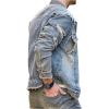 imageSOLY HUX Mens Denim Jacket Jean Jacket Men Vintage Trucker Jackets Coats Long Sleeve Casual Denim OuterwearSolid Blue