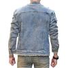 imageSOLY HUX Mens Denim Jacket Jean Jacket Men Vintage Trucker Jackets Coats Long Sleeve Casual Denim OuterwearSolid Blue