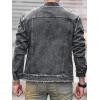 imageSOLY HUX Mens Denim Jacket Jean Jacket Men Vintage Trucker Jackets Coats Long Sleeve Casual Denim OuterwearSolid Grey