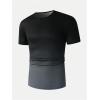 imageSOLY HUX Mens Gradient T Shirt Short Sleeve Round Neck Tee Summer TopsBlack and Grey Ombre