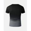 imageSOLY HUX Mens Gradient T Shirt Short Sleeve Round Neck Tee Summer TopsBlack and Grey Ombre