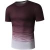 imageSOLY HUX Mens Gradient T Shirt Short Sleeve Round Neck Tee Summer TopsMulticoloured Ombre