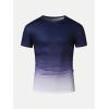 imageSOLY HUX Mens Gradient T Shirt Short Sleeve Round Neck Tee Summer TopsPurple Gradient