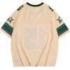 imageSOLY HUX Mens Graphic Jersey TShirts V Neck Racing Print Casual Tees Streetwear Summer Top TshirtBeige Number