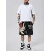 imageSOLY HUX Mens Graphic Shorts Casual Summer Drawstring Elastic Waist Shorts with Pockets Y2K StreetwearBlack Graphic