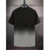 imageSOLY HUX Mens Graphic Tee Letter Print Gradient Crew Neck Short Sleeve Casual Streetwear T Shirt TopsGrey and Black