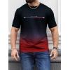 imageSOLY HUX Mens Graphic Tee Letter Print Gradient Crew Neck Short Sleeve Casual Streetwear T Shirt TopsRed and Black
