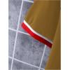 imageSOLY HUX Mens Graphic Tees Letter Print T Shirts Crew Neck Short Sleeve Striped Summer TopsBrown Letter