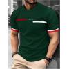 imageSOLY HUX Mens Graphic Tees Letter Print T Shirts Crew Neck Short Sleeve Striped Summer TopsGreen Letter