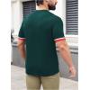 imageSOLY HUX Mens Graphic Tees Letter Print T Shirts Crew Neck Short Sleeve Striped Summer TopsGreen Letter Print