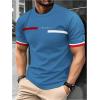 imageSOLY HUX Mens Graphic Tees Letter Print T Shirts Crew Neck Short Sleeve Striped Summer TopsLight Blue Letter