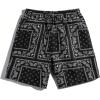 imageSOLY HUX Mens Paisley Bandana Shorts 3 Packs Summer Casual Workout Beach Drawstring Track ShortsBlack Blue Yellow