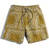 imageSOLY HUX Mens Paisley Bandana Shorts 3 Packs Summer Casual Workout Beach Drawstring Track ShortsBlack Blue Yellow