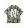 imageSOLY HUX Mens Y2k Jersey Shirts Letter Graphic Tees Crew Neck Short Sleeve Streetwear Loose T Shirt TopsKhaki Letter