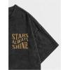 imageSOLY HUX T Shirts for Men Baggy Streetwear Short Sleeve Crewneck Letter Graphic Tee TopsBlack Brown Letter