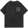imageSOLY HUX T Shirts for Men Baggy Streetwear Short Sleeve Crewneck Letter Graphic Tee TopsBlack Brown Letter