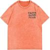 imageSOLY HUX T Shirts for Men Baggy Streetwear Short Sleeve Crewneck Letter Graphic Tee TopsOrange Grey Letter