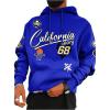 imageSOLY HUX Hoodies for Men Graphic Letter Print Long Sleeve Drawstring Sweatshirt Pullover Tops with PocketBlue Letter
