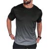 imageSOLY HUX Mens Gradient T Shirt Short Sleeve Round Neck Tee Summer TopsBlack and Grey Ombre