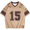 imageSOLY HUX Mens Graphic Jersey TShirts V Neck Racing Print Casual Tees Streetwear Summer Top TshirtBrown Number