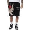 imageSOLY HUX Mens Graphic Shorts Casual Summer Drawstring Elastic Waist Shorts with Pockets Y2K StreetwearBlack Graphic
