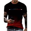 imageSOLY HUX Mens Graphic Tee Letter Print Gradient Crew Neck Short Sleeve Casual Streetwear T Shirt TopsRed and Black