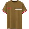 imageSOLY HUX Mens Graphic Tees Letter Print T Shirts Crew Neck Short Sleeve Striped Summer TopsBrown Letter