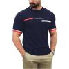 Dark Blue Letter Print