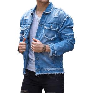 imageSOLY HUX Mens Denim Jacket Jean Jacket Men Vintage Trucker Jackets Coats Long Sleeve Casual Denim OuterwearMedium Wash