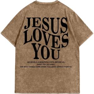 imageSOLY HUX T Shirts for Men Baggy Streetwear Short Sleeve Crewneck Letter Graphic Tee TopsKhaki Graphic