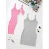imageSOLY HUX Womens 3 Packs Nightgowns Soft Sexy Lace Trim Sleep Dress Chemise Pajamas Sleepwear Cami Mini Slip DressesPink White Grey